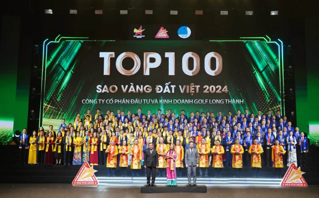 Golf Long Thành đón nhận giải thưởng Sao Vàng Đất Việt 2024 1 glt don nhan 100 svdv 17351271994261288531273